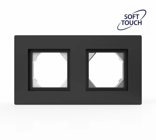 Рамка 2-м Pixel IP44 карбон TOKOV ELECTRIC TKE-PX-RM2-C14-IP44 фото 2