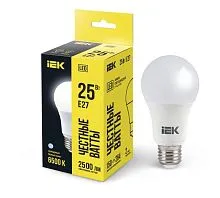 Лампа светодиодная 25Вт A80 грушевидная 6500К холод. бел. E27 230В IEK LLE-A80-25-230-65-E27