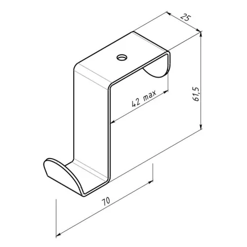 Держатель для хранения одежды в стиле лофт крепление на дверь 3 штуки черн. Rexant 38-0711 фото 5