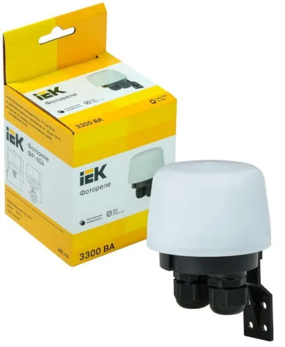 Фотореле ФР 604 3300ВА IP66 бел. IEK LFR20-604-3300-K01 фото 2