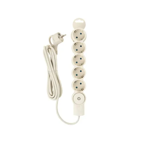 Фильтр сетевой 5х3м с/з с выкл 2кВт 10А/2 сл. кость Duwi 32572 7 фото 2