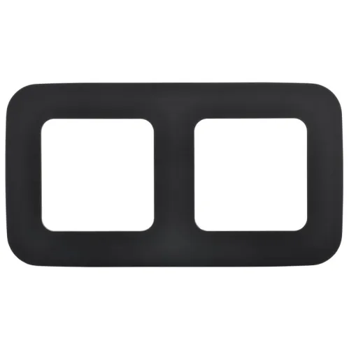 Рамка 2-м СП FLITE РУ-2-А-ФлЧ черн. IEK FI-M22-31-20-K02 фото 3