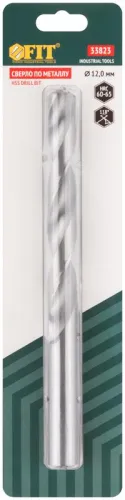 Сверло по металлу HSS 12.0мм полированное (блист.) FIT 33823 фото 5