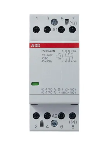 Контактор ESB25-40N-06 модульный (25А АС-1 4НО) катушка 230В AC/DC ABB 1SAE231111R0640 фото 4