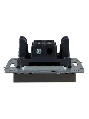 Выключатель проходной 1-кл. СП BRITE ВС10-1-6-БрС 10А механизм сталь IEK BR-V12-0-10-K46 фото 2