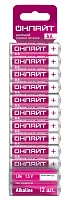 Элемент питания алкалиновый 90 636 OBT-ALK-LR6-BP12 (блист.12шт) ОНЛАЙТ 90636