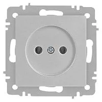 Розетка 1-м СП Accent 6-201-03 16А IP20 250В 2P алюм. Intro Б0063661