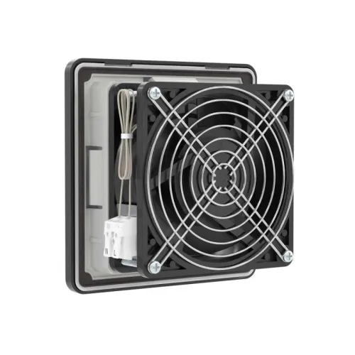 Вентилятор с фильтром RV 10/12м3/ч 230В 112х112мм IP54 RAL9005 DKC R5RV08230B фото 3