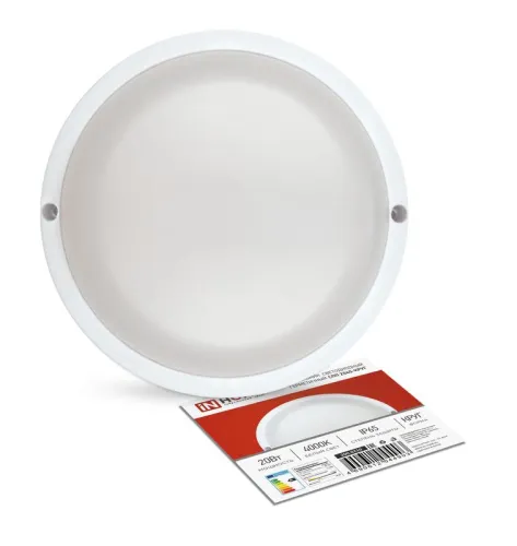 Светильник светодиодный СПП 2040-КРУГ 20Вт 4000К IP65 1800лм 155мм герметичный IN HOME 4690612044903