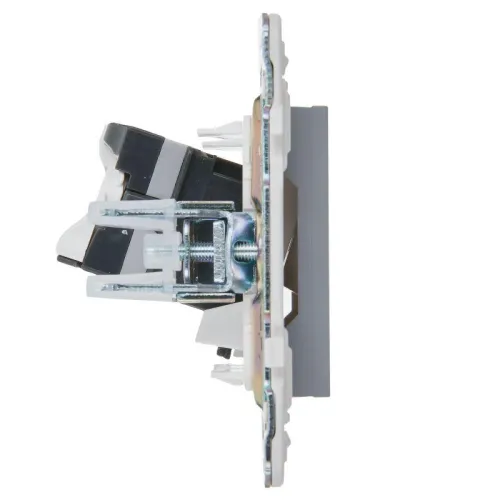 Розетка компьютерная RJ45 кат.5E SKANDY SK-K01Gr сер. IEK SK-K10-1-K03 фото 4