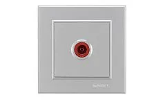 Розетка телевизионная проходная TV СП Karea 16А IP20 серебр. Makel 56065007