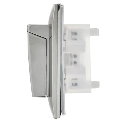 Розетка 2-м SKANDY 16А IP44 с крышкой в сборе SK-R12N никель IEK SK-R26-16-44-K50-F фото 4