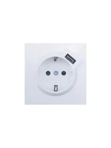 Розетка 1-мест. с/з+USB разъем ZIMA IP20 бел. LEZARD 704-0288-181 фото 3