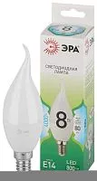Лампа светодиодная GREEN LINE BXS-8W-840-E14 GL 8Вт свеча на ветру 4000К яркий свет бел. E14 Эра Б0067114