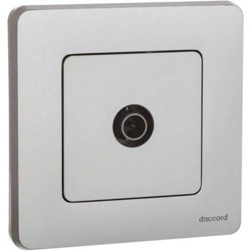 Розетка телевизионная TV Inspiria 2дБ 0-2400мГц с топологией "звезда" механизм алюм. IEK 673852 фото 6