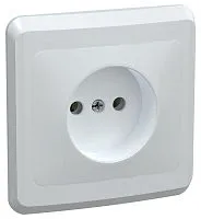 Розетка 1-м СП Вега РС10-2-ВБ 10А IP20 без заземл. без защ. шторок бел. GENERICA ERV10-K01-10-DM