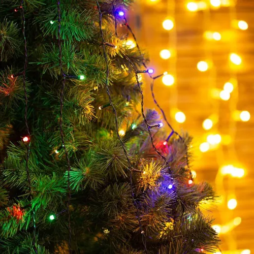 Гирлянда светодиодная елочная с кольцом 7 нитей х1.8м 126LED мультиколор 6.5Вт 220-240В IP20 не соединяемая Neon-Night 235-089 фото 6