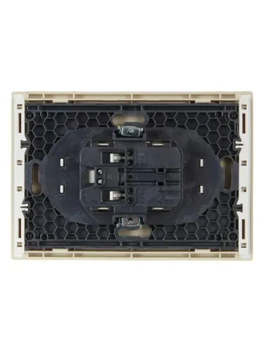 Розетка 2-м СП FORTE&PIANO FP426 10А без заземл. без защ. шторок безвинт. крепл. ваниль IEK FP-R20-10-1-K10 фото 5