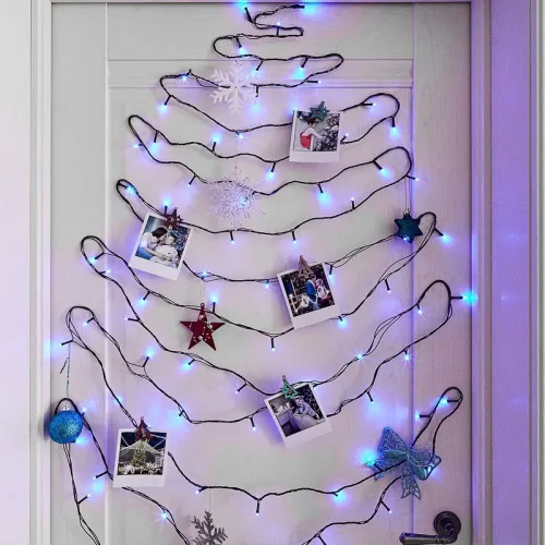 Гирлянда светодиодная "Твинкл Лайт" 10м 80LED син. 5.7Вт 220-240В IP20 с контроллером 8 режимов провод ПВХ темн. зел. Neon-Night 303-043 фото 2