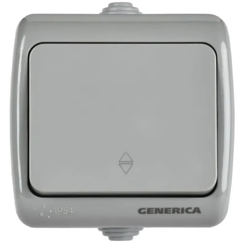 Выключатель проходной 1-кл. 1п ОП AQUATIC ВС-20-1-2-А 10А IP54 GENERICA EVA12-K03-10-54 фото 2