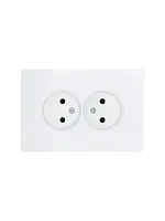 Розетка 2-м СП OSEN без заземл. ПБТ белая LEZARD 743-0200-128B