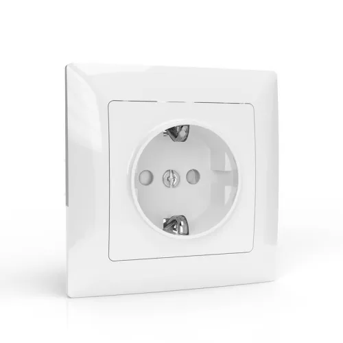 Розетка 1-м СП AVA 16А IP20 с заземл. защ. шторки в сборе бел. TOKOV ELECTRIC TKL-AV-R1FZSF-C01 фото 3