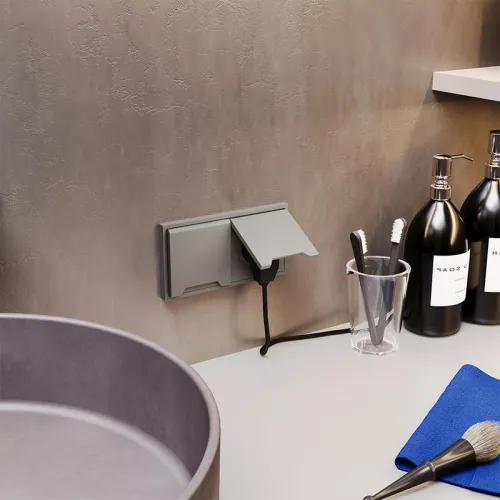 Розетка 1-м СП S70 16А с заземл. защ. шторки + крышка механизм кашемир Voltum VLS040303 фото 7