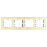 Рамка 4-м G-Glass стекло шампань Champagne Gold Jasmart G1004GG