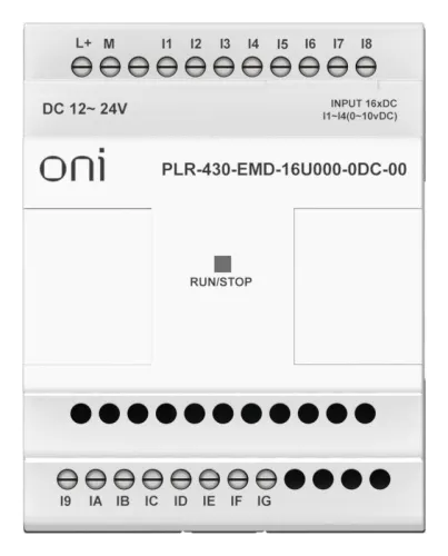 Модуль расширения входов выходов ПЛК 430 12 DI 4 UI (0-10В/DI) 24В DC ONI PLR-430-EMD-16U000-0DC-00 фото 2