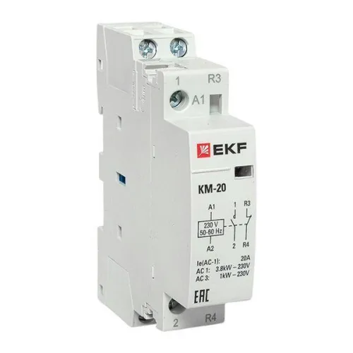 Контактор модульный КМ 20А NО+NC (1 мод.) EKF km-1-20-11