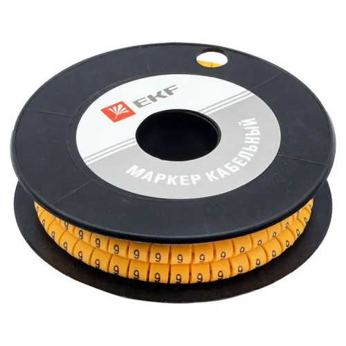 Маркер каб. 6.0кв.мм "9" (ЕС-3) (уп.350шт) EKF plc-KM-6-9 фото 4