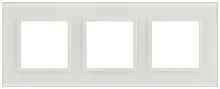 Рамка 3-м Elegance 14-5103-01М для розеток и выключателей стекло матов. бел. Эра Б0065836