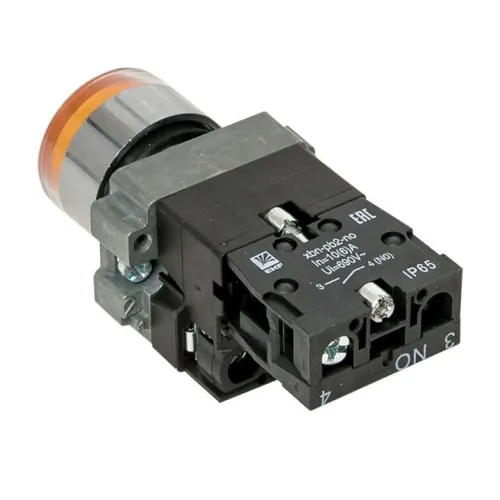Кнопка BA51 с подсветкой 230В желт. NO IP65 PROxima EKF xb2-bw51-230-65 фото 3