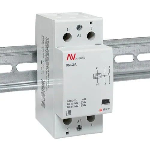 Контактор модульный КМ 40А 2NО 230В AC (2 мод.) AVERES EKF km-av-2-40-20-230V фото 2