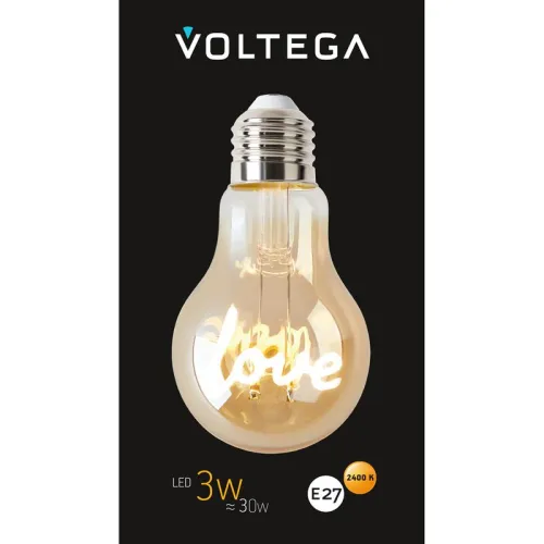 Лампа светодиодная филаментная Loft 271 A60 3Вт 2400К E27 Voltega 8580 фото 6