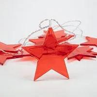 Гирлянда светодиодная "Звездопад" 2.25м 10LED красн. тепл. бел. 0.1Вт IP20 провод ПВХ прозр. элементы питания 2хAA (не в компл.) Neon-Night 304-002