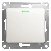 Выключатель 1-кл. СП Glossa 10А IP20 (сх. 1а) 10AX с подсветкой механизм перламутр. SE GSL000613