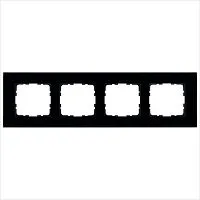Рамка 4-м G-Glass стекло черн. Black Glass Jasmart G1004GB