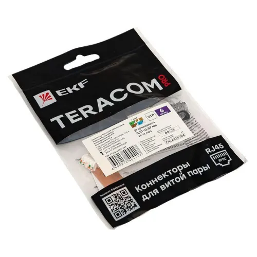 Коннектор полевой заделки RJ45 (8P8C) STP экранир. для кабеля кат.6 TERACOM PRO EKF TRP-PLUG-6STP-FST фото 8