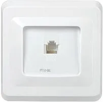 Розетка телефонная 1-м СП Вега РТ10-ВБ RJ11 бел. GENERICA ETV10-K01-DM