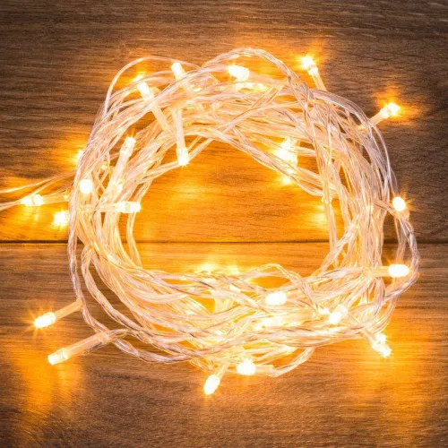 Гирлянда светодиодная "Твинкл Лайт" 4м 25LED тепл. бел. 7.4Вт IP20 провод ПВХ прозр. Neon-Night 303-166