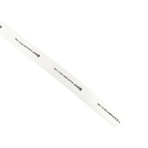 Трубка термоусадочная ТУТ нг 16/8 бел. (уп.100м) EKF tut-16-w фото 2