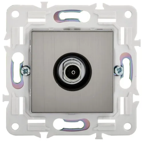 Розетка TV оконечная SKANDY SK-A12N никель IEK SK-A10-O-K50 фото 2