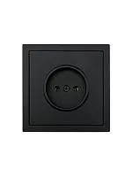 Розетка 1 мест. б/з ПБТ СП ZIMA IP20 16А безвинт. зажим черн. бархат LEZARD 704-4288-121BQC