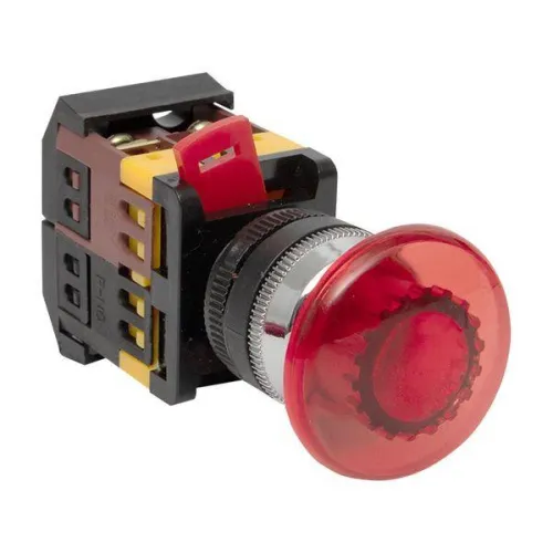 Кнопка "Грибок" AELA-22 NO+NC 220В с подсветкой красн. PROxima EKF pbn-aela-1r-220 фото 5
