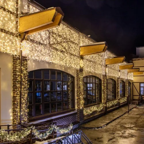 Гирлянда светодиодная "Светодиодный Дождь" 2х3м 448LED тепл. бел. 70Вт 230В IP65 эффект мерцания провод прозр. (нужен шнур питания 303-500-1) Neon-Night 235-136-6 фото 8