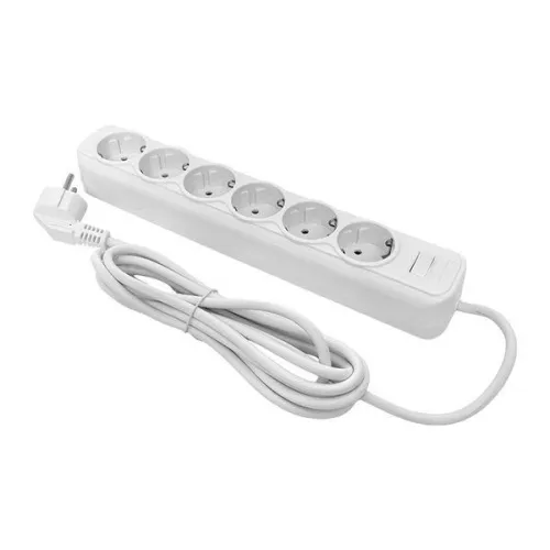 Удлинитель с сетевым фильтром 6х3м с заземл. 10А IP20 Блокбастер 2.2кВт ПВС 3х0.75 с выкл. PROxima EKF UFP10-375-6-03 фото 2