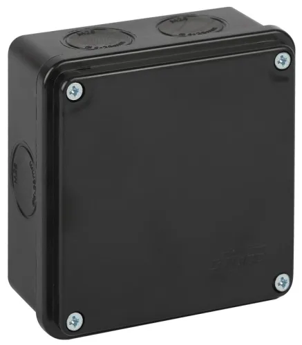 Коробка распределительная ОП 100х100х50мм двухкомпонентн. 7 вводов IP66 черн. Ruvinil 67250Ч