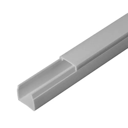 Кабель-канал 16х16 L2000 с двойн. замком RAL 7035 сер. Промрукав PR03.0070
