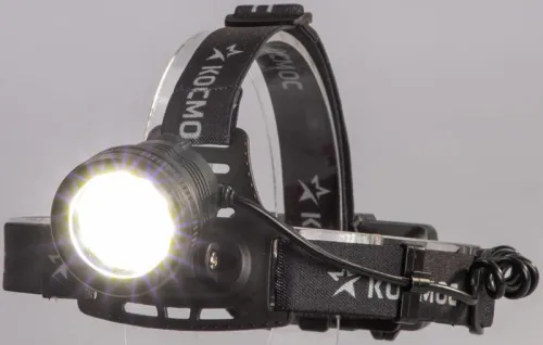 Фонарь налобный аккум. 10Вт P50 LED/Li-ion18650 2х1000мА.ч алюм. КОСМОС (KOC855Lit) фото 3